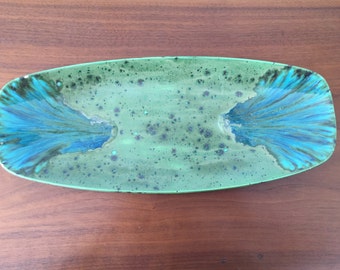 Mid Century Vintage Holland Mold Ceramic Dish signed by Lemoore 61. Pottery