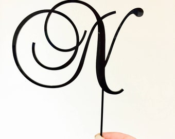 Personalised Initial Cake Topper - Single Letter Birthday Cake Decoration - Custom Cake Toppers (ARC1717) Made in Melbourne Australia