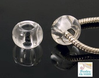 Europeans 3 beads, glass, 10x15mm (pv422)