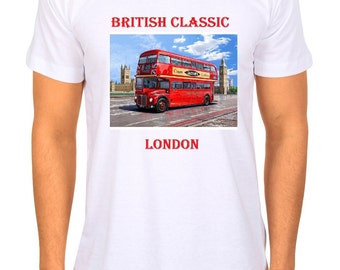 London Bus Tshirt 1950s Tee shirt