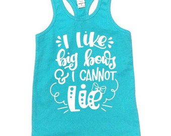 I like big bows and I cannot lie tank, fitted tank for girls, summer tank for girls, funny tee for girls