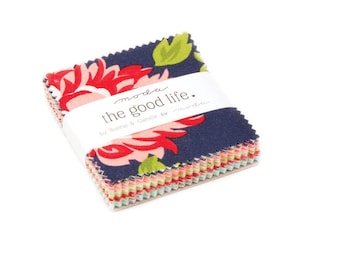 1 pack - The Good Life Mini Charm Pack by Bonnie and Camille for Moda Fabrics, 42 2.5 inch squares
