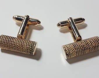 Vintage DANTE Cuff-links Gold Tone Metal/1960's/ Men's Jewelry/Vintage Jewelry
