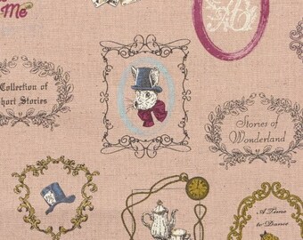 Alice in Wonderland fabric by Kokka (canvas). SK070