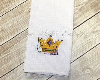 mardi gras hand towels