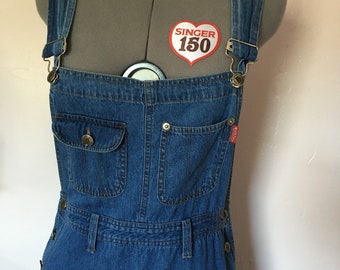 Vintage Denim Overalls Dress