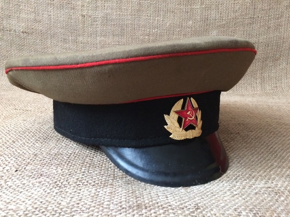 Soviet hat Army hat Military hat USSR hat Officer cap Soviet