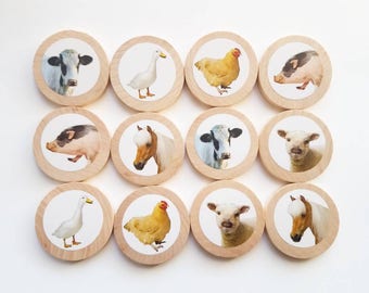 Wooden Memory Game, Toddler Gift, Memory Matching Game, Kids Gift, Montessori Toddler, Learning Toy, Toddler Game, Preschool Learning