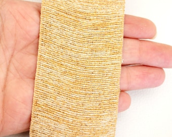 Gold Shimmer Ribbon Lace Trim, Approx. 51mm wide - 140316L117