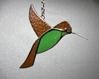 Hummingbird Stained Glass Suncatcher
