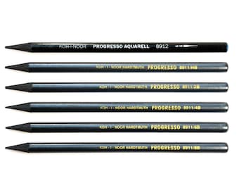 Progresso woodless graphite pencil stick 8911 8912 HB 2B 4B 6B 8B aquarell Koh-I-Noor New artist drawing art water soluble