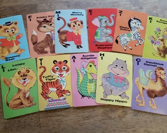 Vintage Animal Rummy Cards