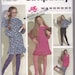 Girls Stretch Knits Tunic Top Slim Stirrup Pants Skirt Ruffle Simplicity 7460 Sewing Pattern Childs Size 7 8-10 12-14 Overlock Serger Uncut