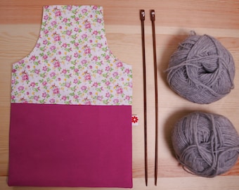 Bag PortaOvillos medium, Knitting Bag, Crochet Bag, bag work, bag holder balls, fabric bag