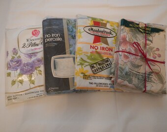 Vintage Floral Pillowcases Set of Two NOS