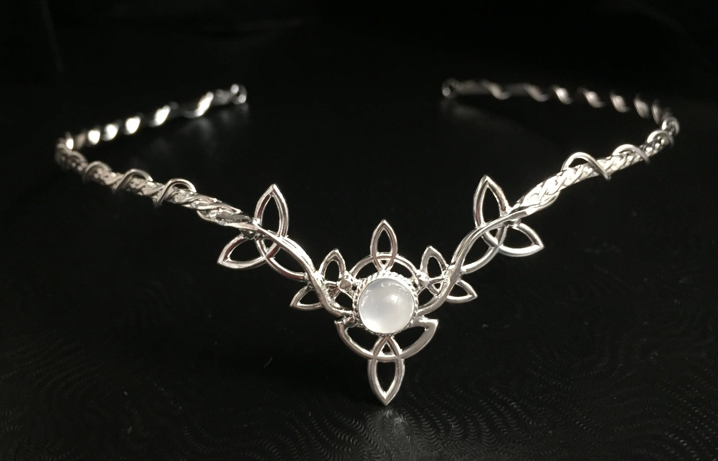 Celtic Wedding Bridal Circlet Irish Sterling Silver Circlet 7980