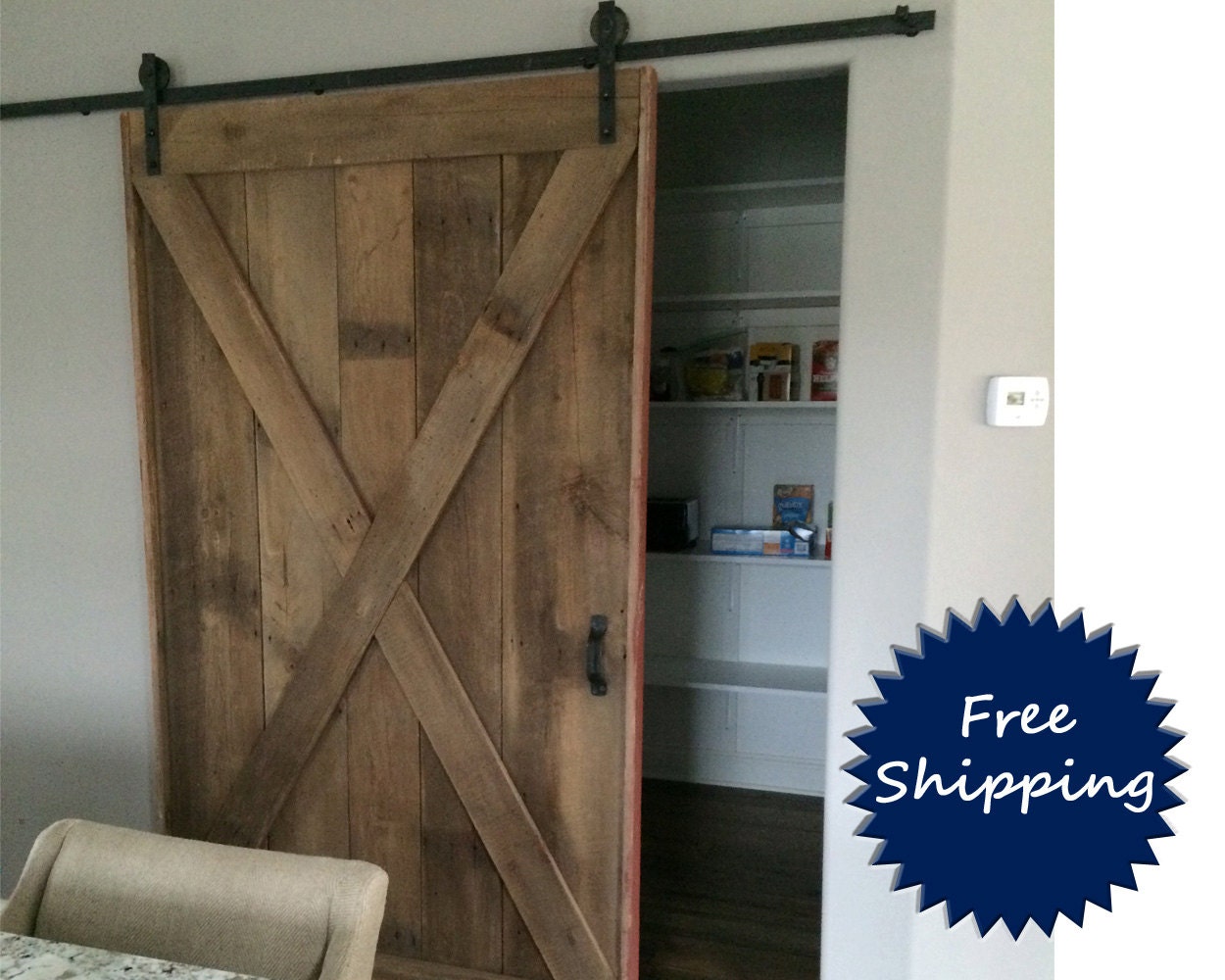 X Brace Barn Door Room Divider Made to Order from Reclaimed