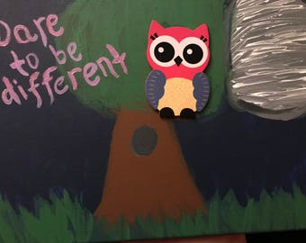 Owl custom made canvas