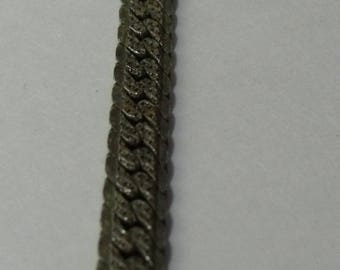 Vintage Chain Necklace Sterling Silver Unique Flat Link FREE SHIPPING