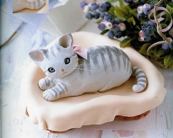 Japanese Craft e-Book Cute Clay Cats Clay Modelling / Figure Making-Instant Download PDF eBook#19