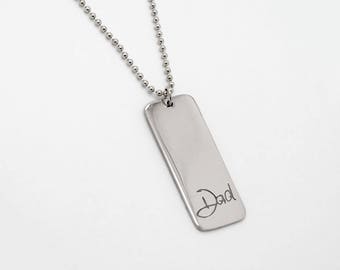 mens dog tag necklace gold