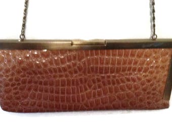 NWT Jessica McClintock Brown Clutch