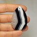 Natural Druzy Geode Striped Agate Pendant Gemstone White Black Color Pear Shape Massive Pendant. 53x35x8 mm. 113.70 Cts.