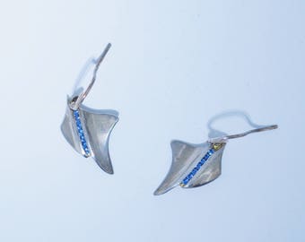 Sterling Silver Stingray Earrings