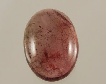 25.7 CTS purple rubellite tourmaline oval cabochon, mozambique
