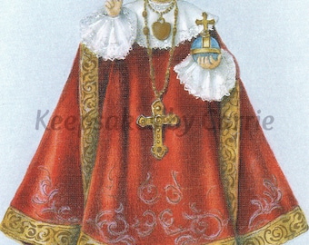 Infant of Prague - Sheet of 8 - Laminated