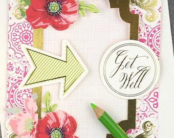 Get Well - Sending warm thoughts... Fabulous Flip Action Card