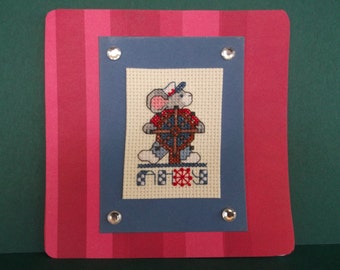 Cross Stitched Note Card 2 Pack