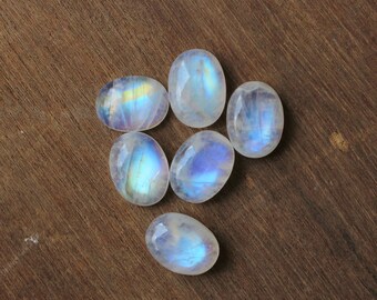 Natural Rainbow moonstone oval shape calibrated flat back cabochon for bezel setting in all sizes like 10x14 12x16 13x18 15x20 16x22 18x25