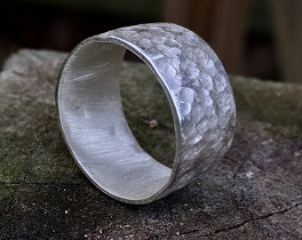 Handmade And Textured Sterling Silver Ring