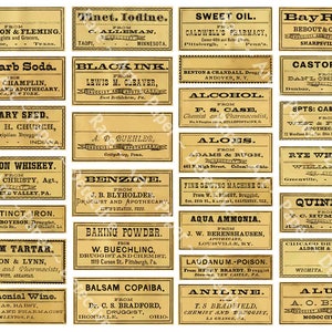 Printable apothecary bottle labels