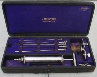 antique medical instrument Dr Potain aspirateur
