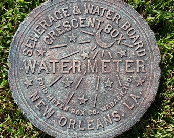 New Orleans Water Meter Cover - Verdigris - Antique Copper
