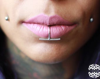 Fake Lip Ring, Lip cuff, Faux, Snake Bites, Body Jewelry, No Piercing, Silver Lip Piercing, Lip Hoop, Minimal, Bar, Nose Ring, Septum