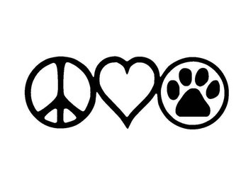 Peace Love Dogs Vinyl Decal/Sticker