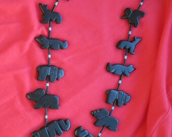 Vintage Native American Fetish Necklace