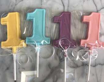2 Doz chocolate first birthday pops