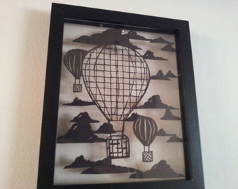 Paper cutting template Hot Air Balloon