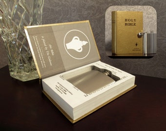 Hollow Book Safe & Flask (Gideon Bible)
