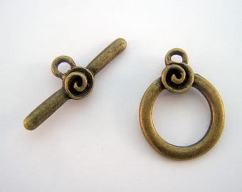 Bronze toggle clasp-FB-0014