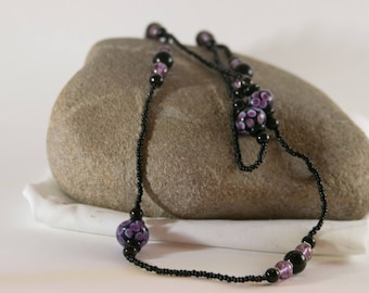 Pops of Purple Long Necklace