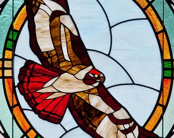 Red Tailed Hawk in Oval