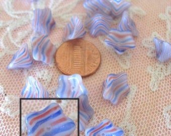 Vintage Glass Czech Beads Striped
