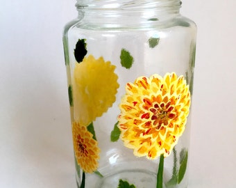 Custom Hand Painted Jar