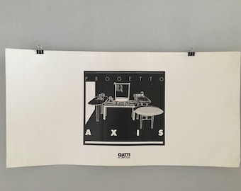 1980s Italian Vintage Poster - memphis milano style