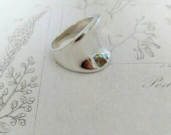 Sterling silver saddle ring